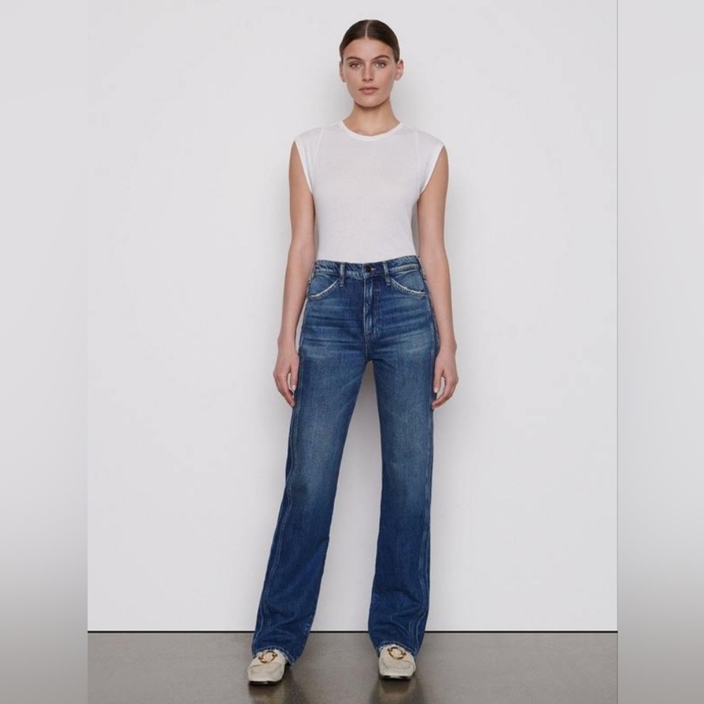 Frame Denim Le Jane Angled Seam Jeans - Kessler (27/28)